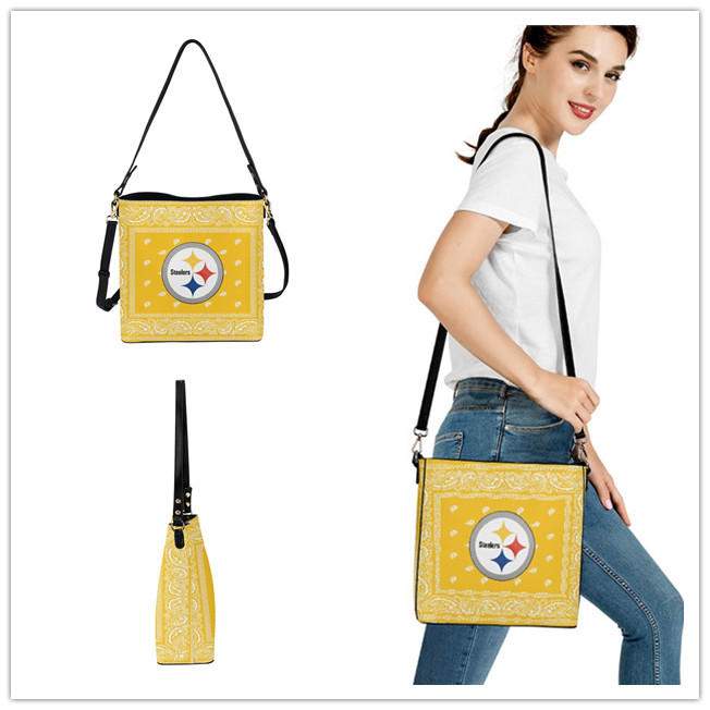 Pittsburgh Steelers PU Leather Bucket Handbag 001
